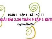 Bài 2.30 Toán 9 tập 1 SGK Kết nối tri thức